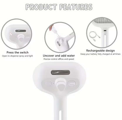 Pet Brush with Self-Cleaning Feature